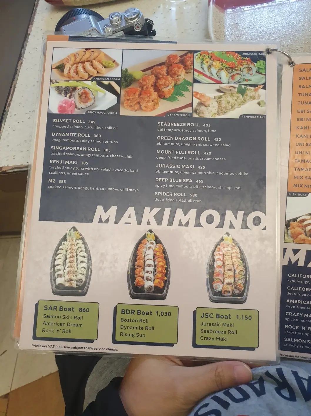 Omakase Greenhills menu